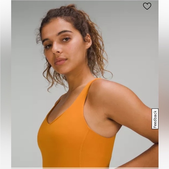 **SOLD**NWT Lululemon Align Bodysuit in Autumn Orange 8” inseam Sz. 6 B/C cup - Picture 3 of 3